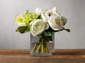 Faux Ranunculus Rose in Vase Home Decor & Accessories,decorative home accessories
