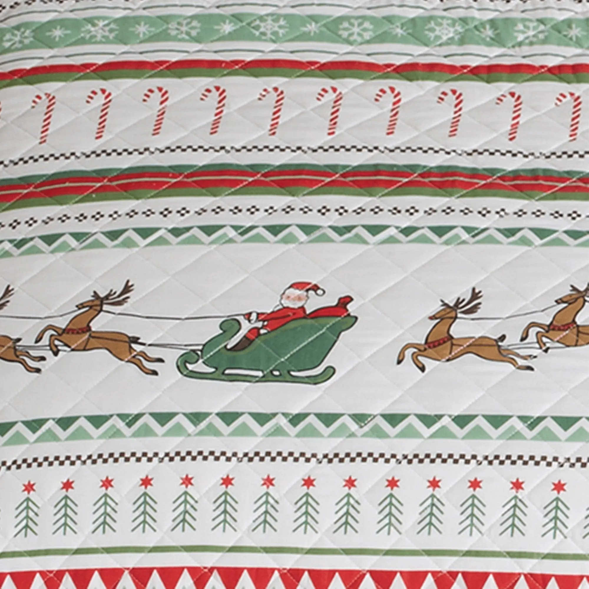 Festive Holiday Reversible Quilt Set