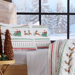 Festive Holiday Reversible Quilt Set bedding set, comforter set