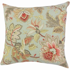 Filipa Floral Euro Sham Jade pillowcases,cotton pillow covers,bed linen