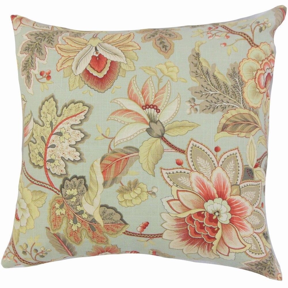 Filipa Floral Euro Sham Jade pillowcases,cotton pillow covers,bed linen