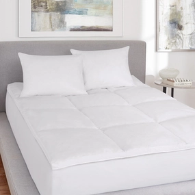 Five Queens Court Elegance No-Quill Featherbed - White mattress pads,mattress topper,bed protection