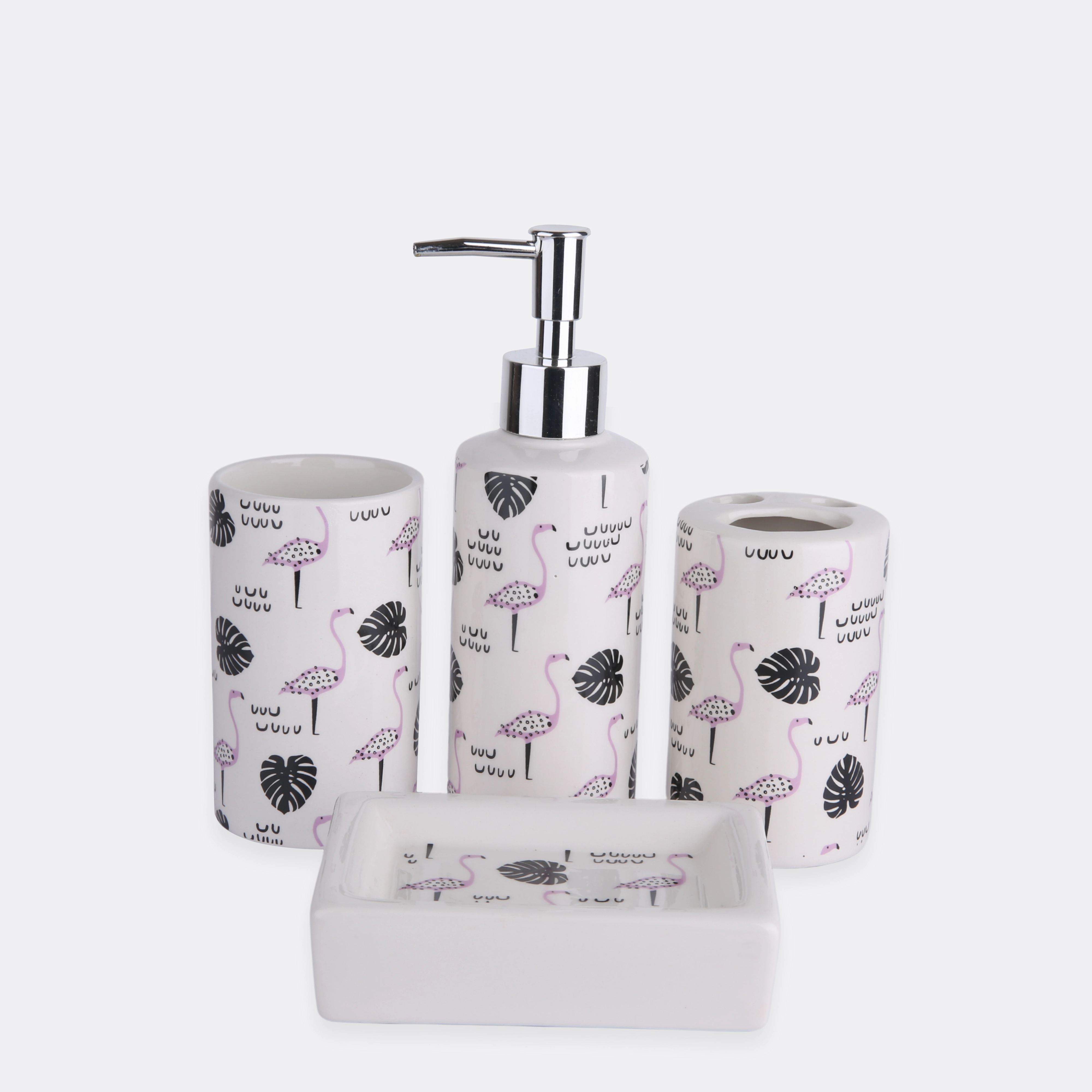 Flamingo Bath Set