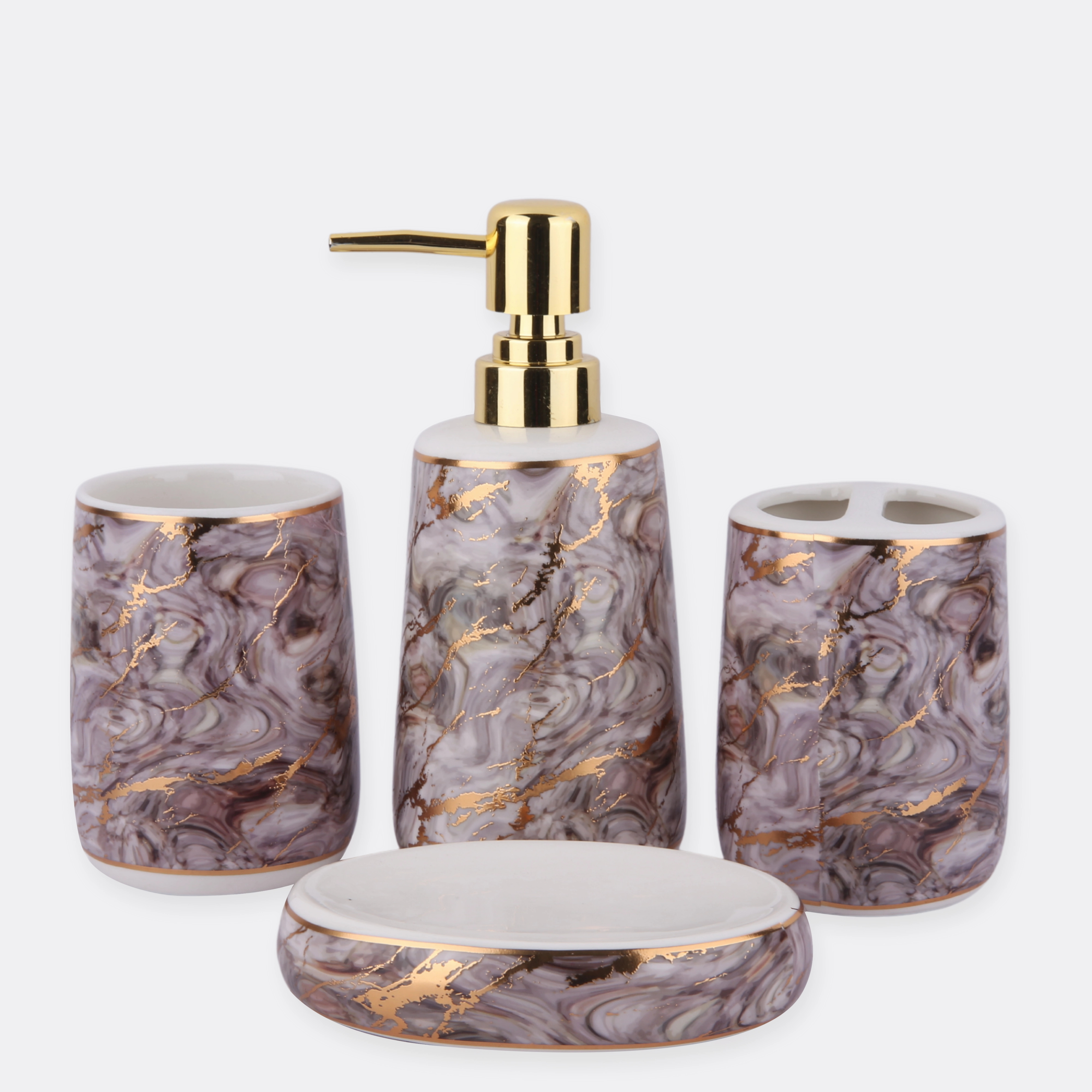 Flaxed Bath Set Shower Curtain,Waterproof Curtain