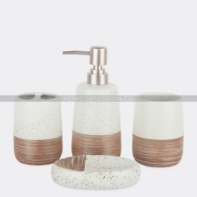 Flecked Bath Set Shower Curtain,Waterproof Curtain