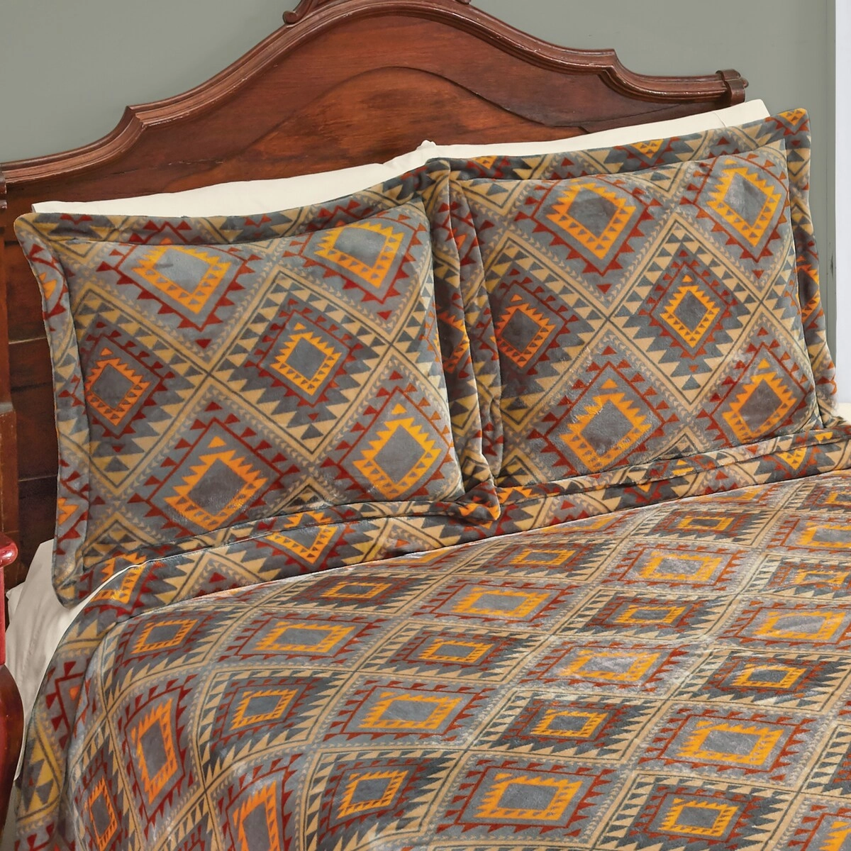 Fleece Southwest Polyester Fleece Fabric Pillow Sham