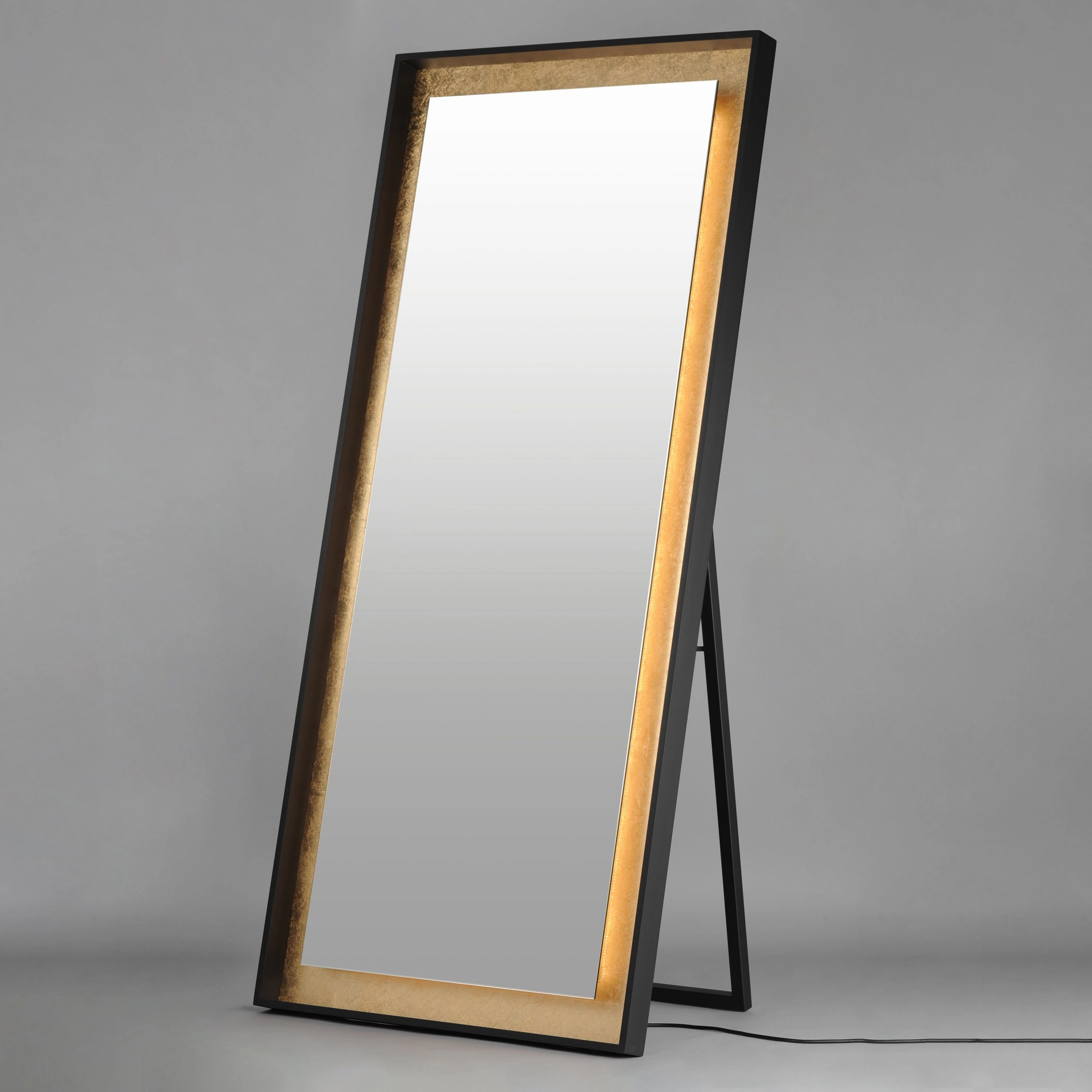 Floating 30" x 67" LED Standing Mirror