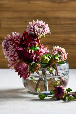 Floral Flower Frog Low Vase,Flower Vase