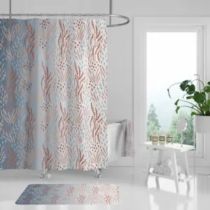 Floral Shower Curtain | Blue Ombre Lighting,Home Lighting