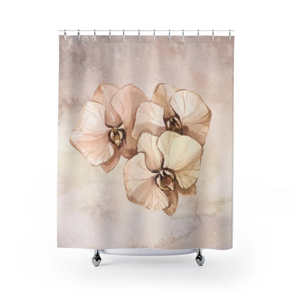 Floral Shower Curtain | Vintage Orchids Lighting,Home Lighting