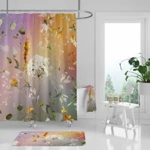 Floral Shower Curtain | Wild Flowers Lighting,Home Lighting