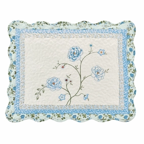 Floral Embroidered Scalloped Edge Quilted Pillow Sham pillowcases,cotton pillow covers,bed linen