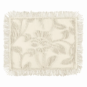 Floral Vine & Fringe Border Cotton Chenille Pillow Sham pillowcases,cotton pillow covers,bed linen