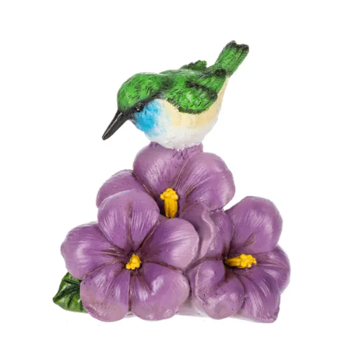 Flower of the Month February Violet Figurine 5.25" Decorative Mirror,Home Decor Mirror