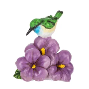 Flower of the Month February Violet Figurine 5.25" Decorative Mirror,Home Decor Mirror