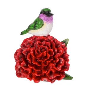 Flower of the Month January Carnation Figurine 5.25" Decorative Mirror,Home Decor Mirror