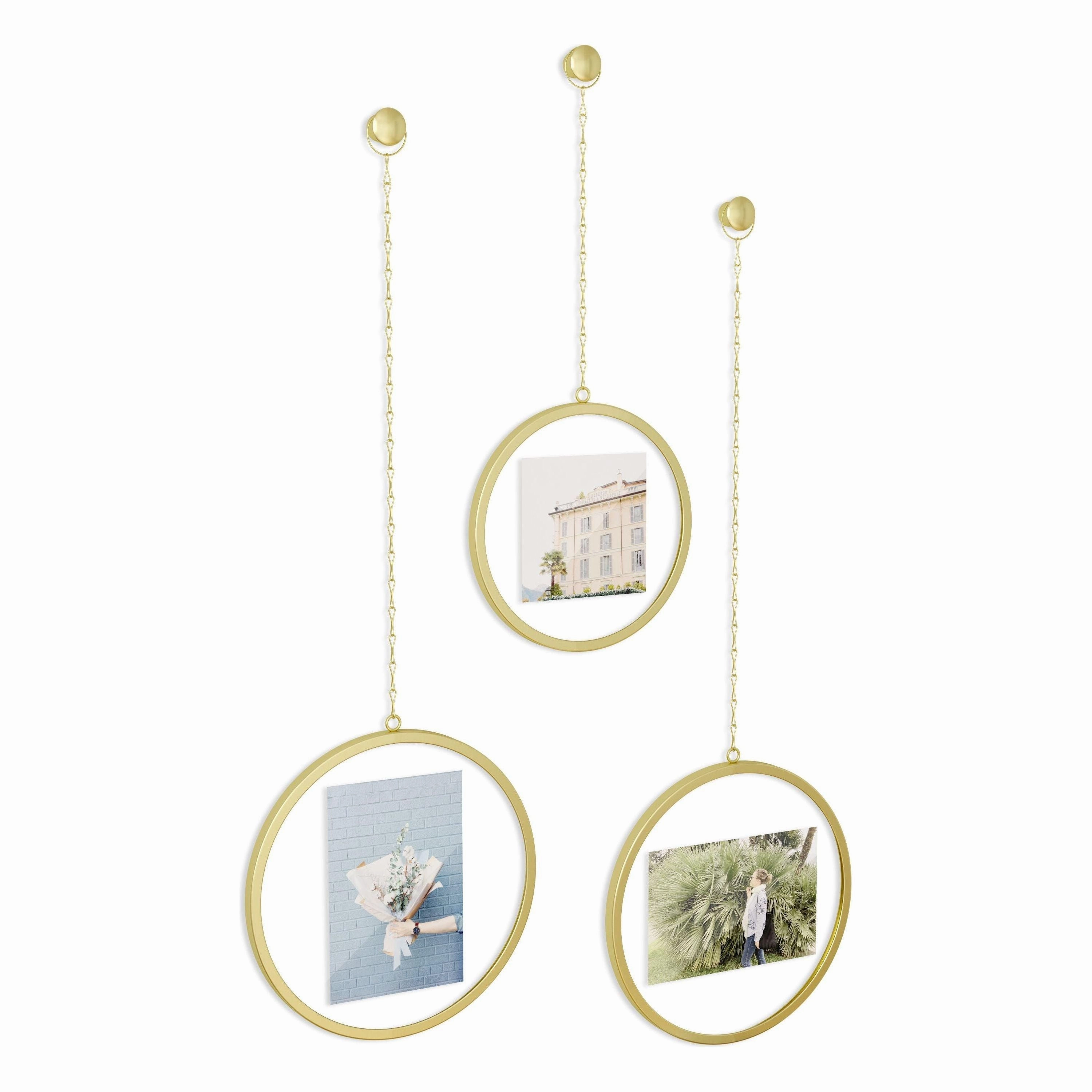Fotochain Circular Photo Display (Set of 3) Photo Displays,photo frame collage wall