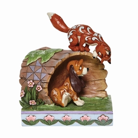 Fox and Hound on Log Decorative Mirror,Wall Mirror