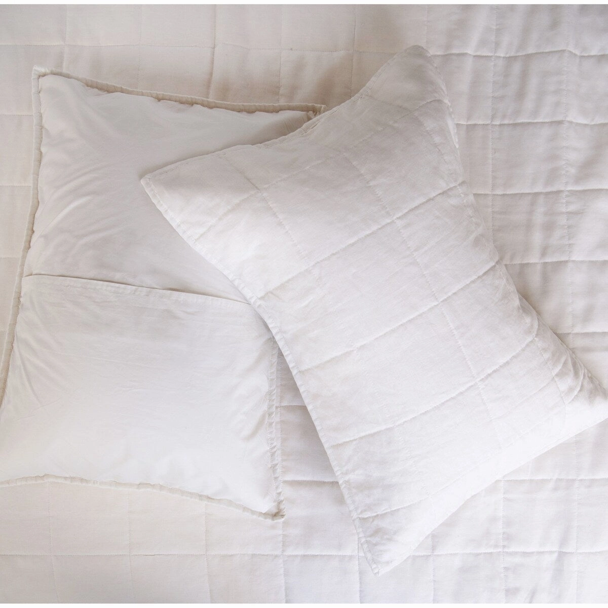 French Linen Quilted Sham Set by BOKSER HOME