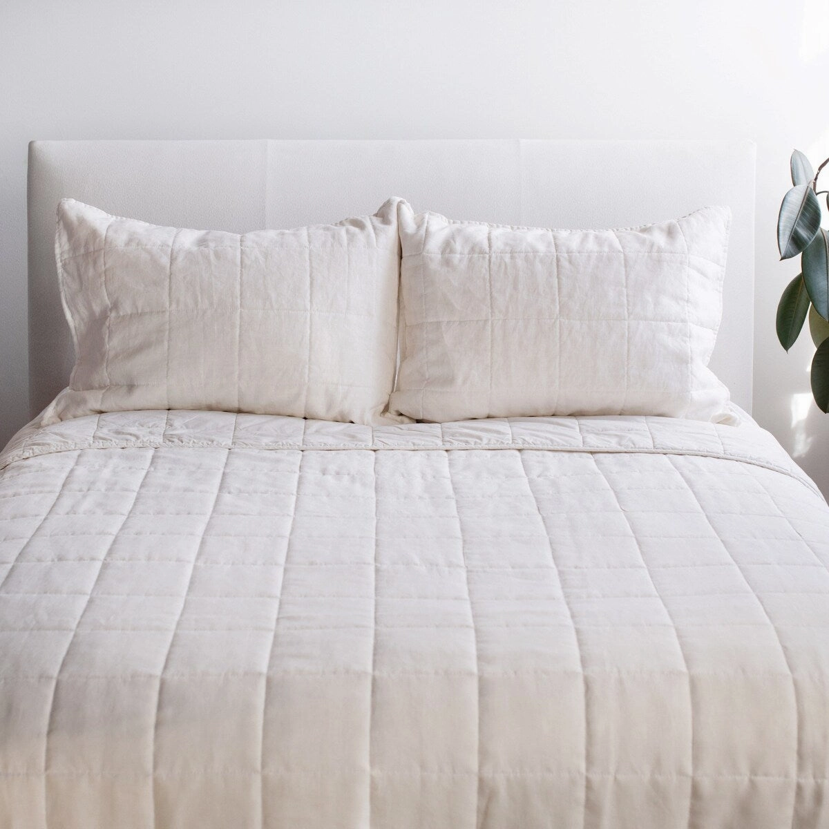 French Linen Quilted Sham Set by BOKSER HOME