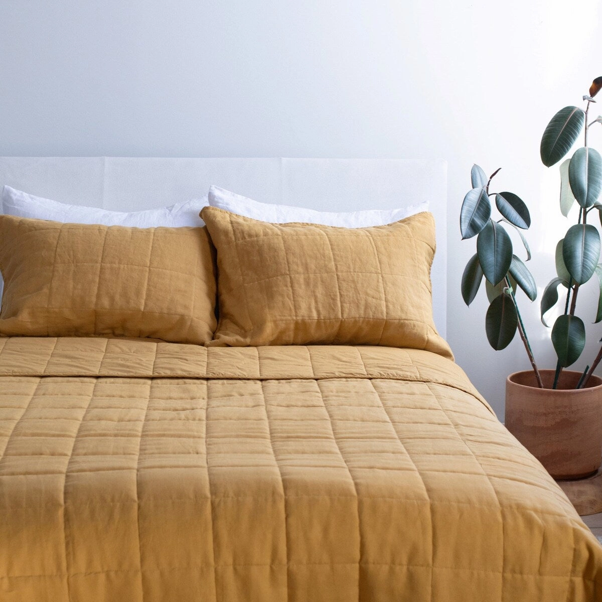 French Linen Quilted Sham Set by BOKSER HOME
