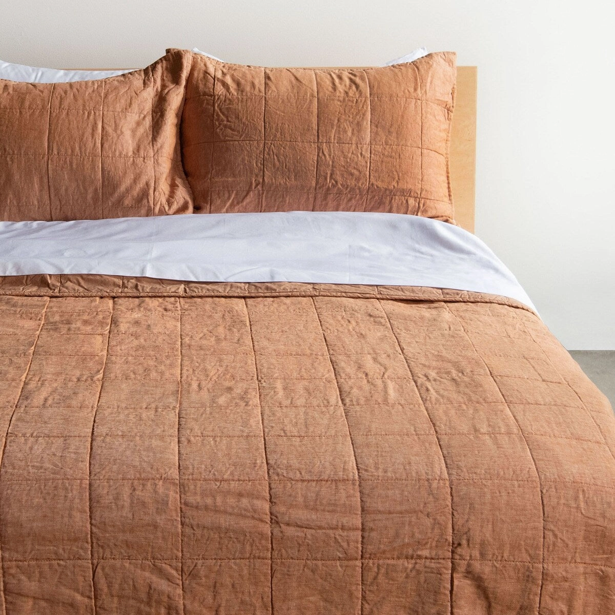 French Linen Quilted Sham Set by BOKSER HOME