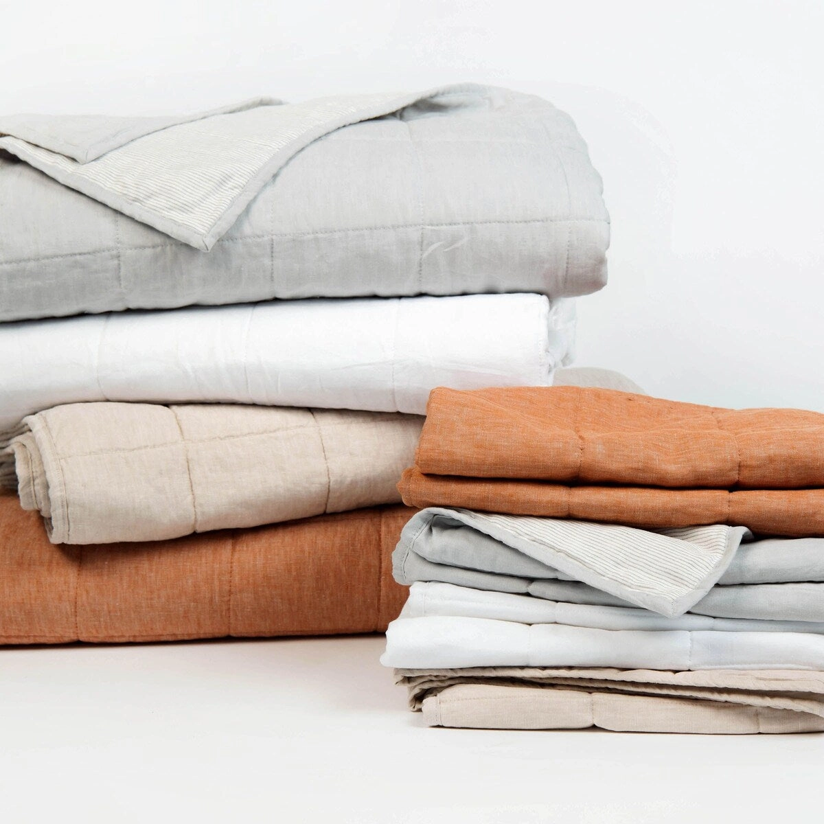 French Linen Quilted Sham Set by BOKSER HOME