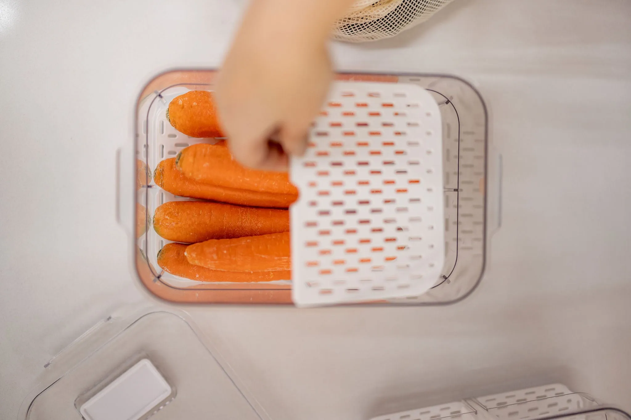 Fridge Organiser with Drainage Plug - Set of 2