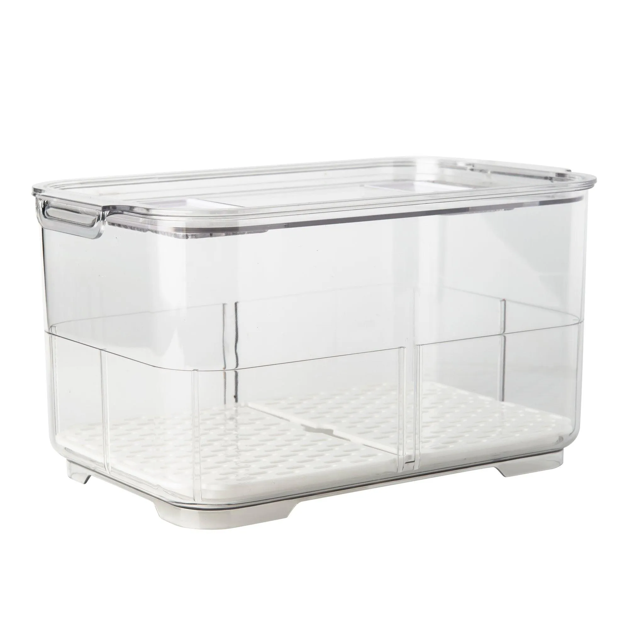 Fridge Organiser with Drainage Plug - Set of 2