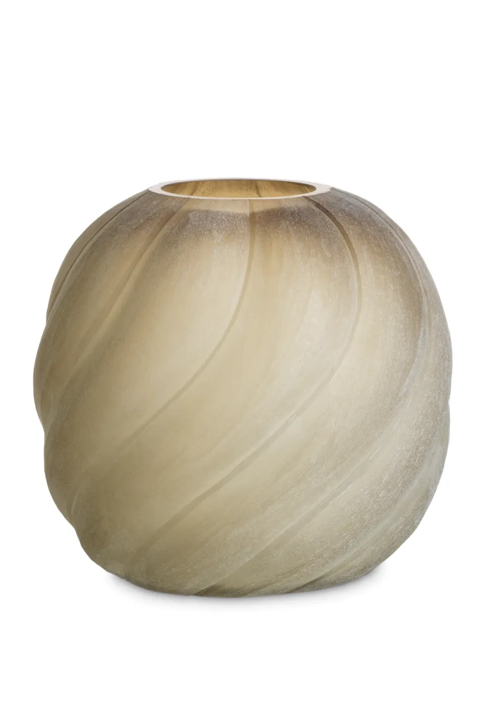 Frosted Light Brown Vase | Eichholtz Sicilia Vase,Glass Vase