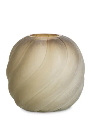 Frosted Light Brown Vase | Eichholtz Sicilia Vase,Glass Vase