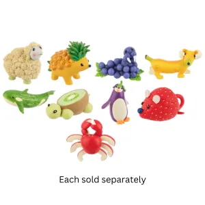Fruit Vegetable Animal Figurine 4" Decorative Mirror,Home Decor Mirror