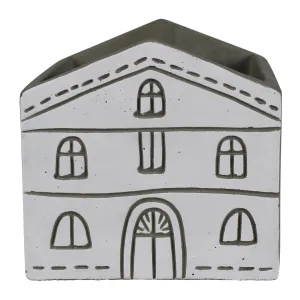 Gable Cachepot, Cement Vase,Ceramic Vase