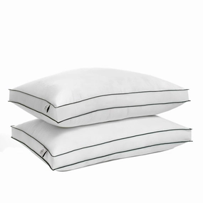 Gaiam Relax Cotton Gel Down Alternative Pillow Twin Pack pillows,bed pillow,sleeping cushion