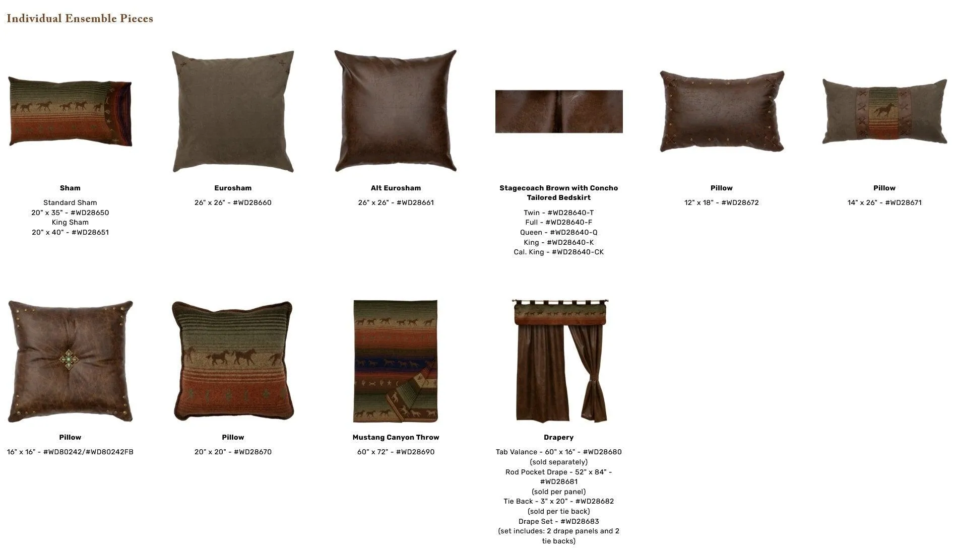 Galloping Trails Bedspread   Ensemble Options