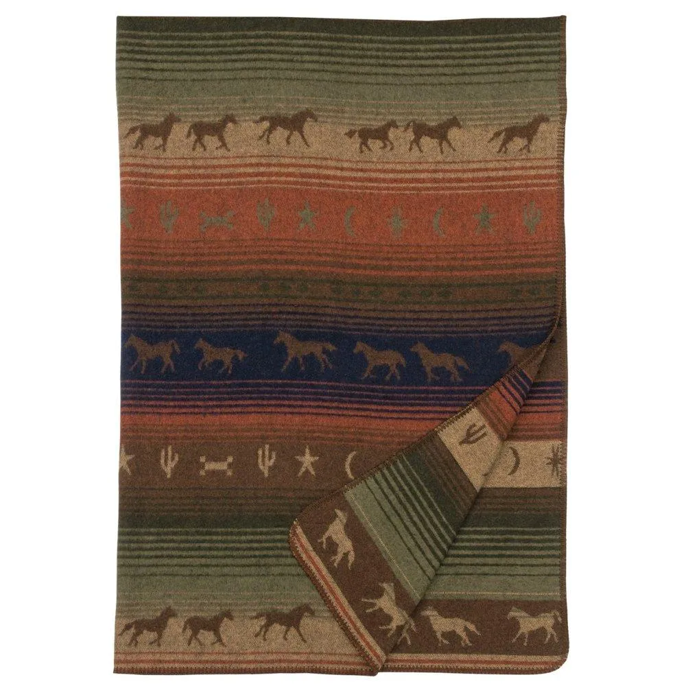 Galloping Trails Throw Blanket bookcase, standing shelf