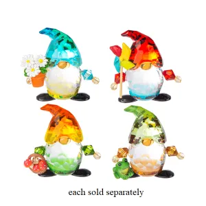 Garden Adventure Gnome Standing Acrylic Figurine Decorative Mirror,Home Decor Mirror