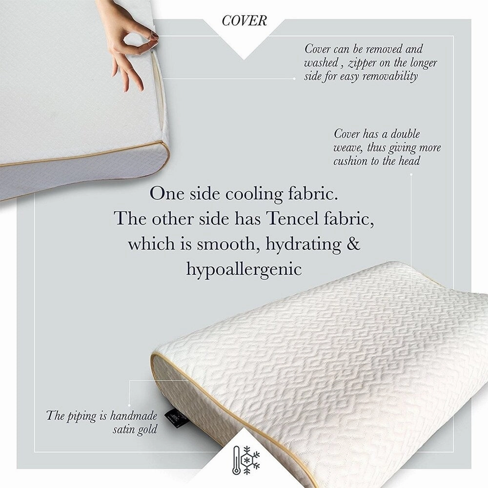 Gel coated contour memory foam pillow