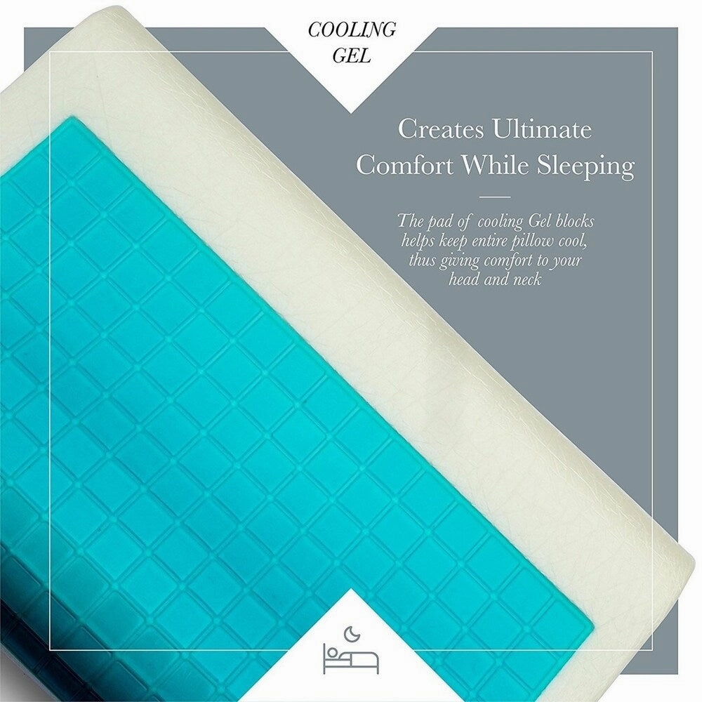Gel coated contour memory foam pillow