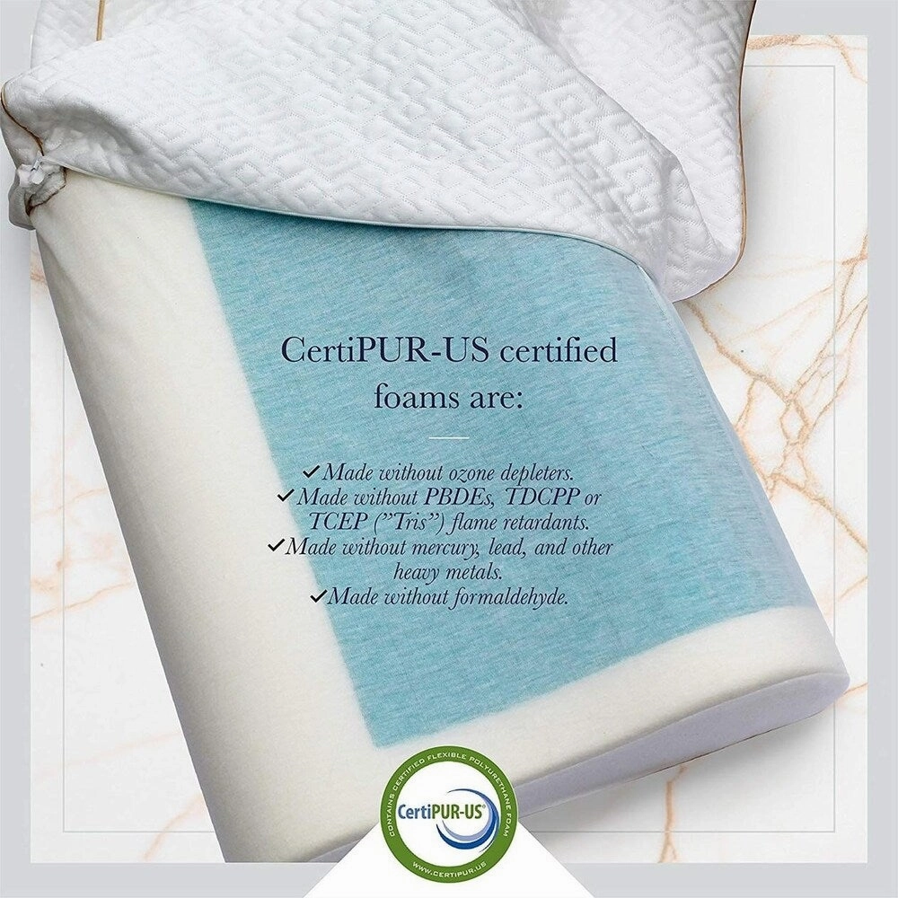 Gel coated contour memory foam pillow
