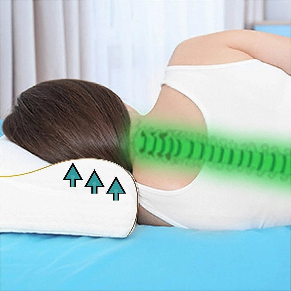 Gel coated contour memory foam pillow