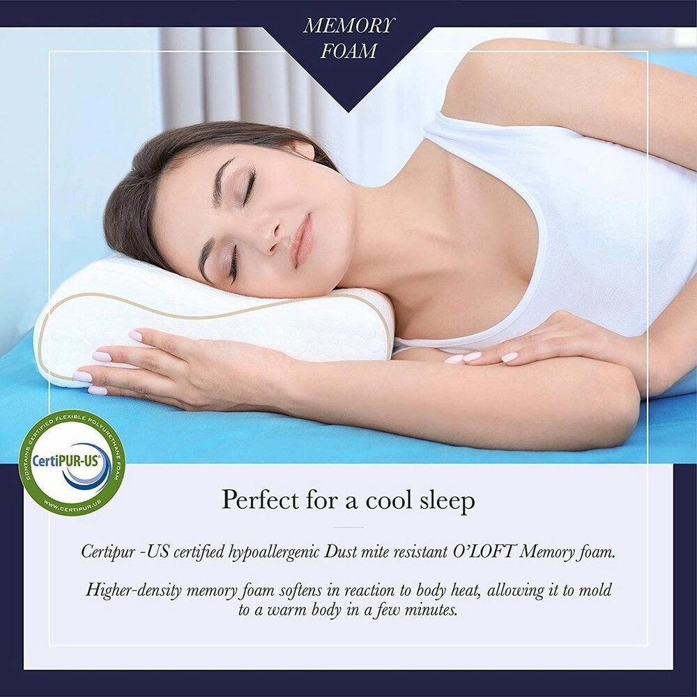 Gel coated contour memory foam pillow
