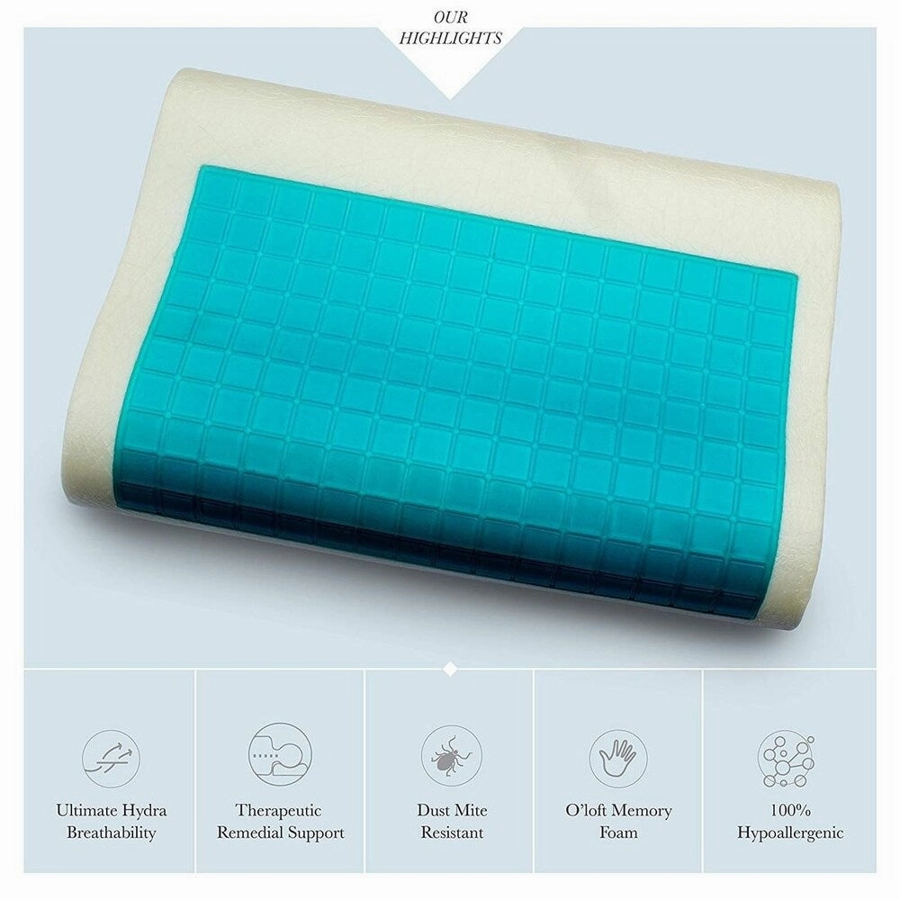 Gel coated contour memory foam pillow