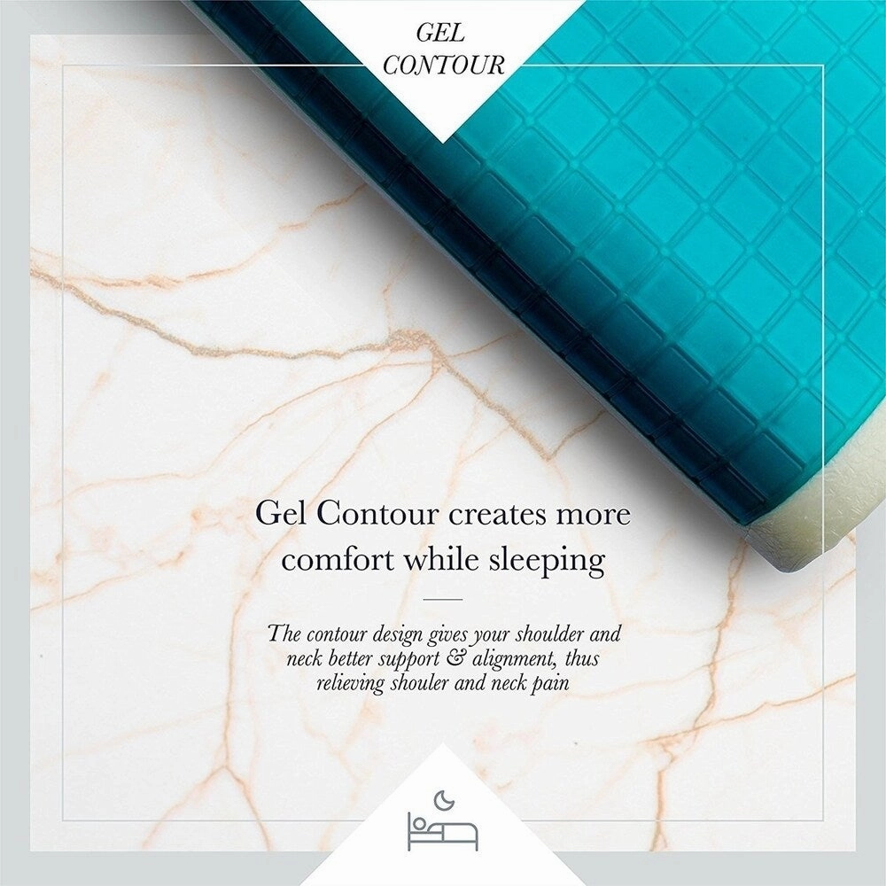 Gel coated contour memory foam pillow