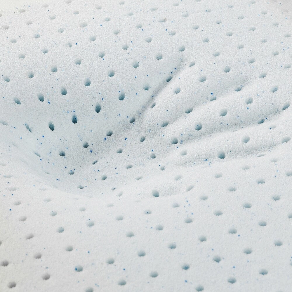 Gel Memory Foam Punching Bread Pillow - White