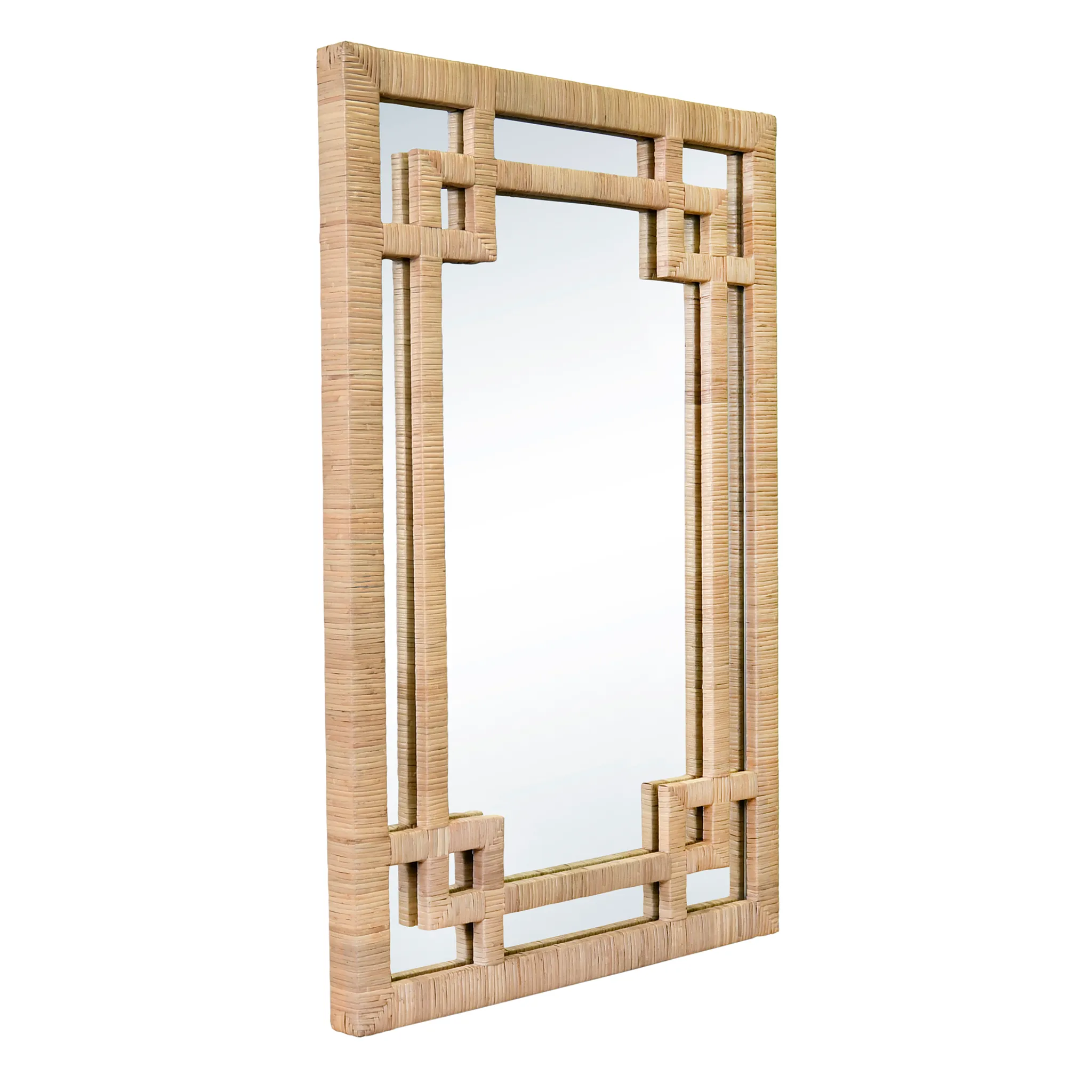 Geneva Greek Key Design Mirror - Available in Two Finishes
