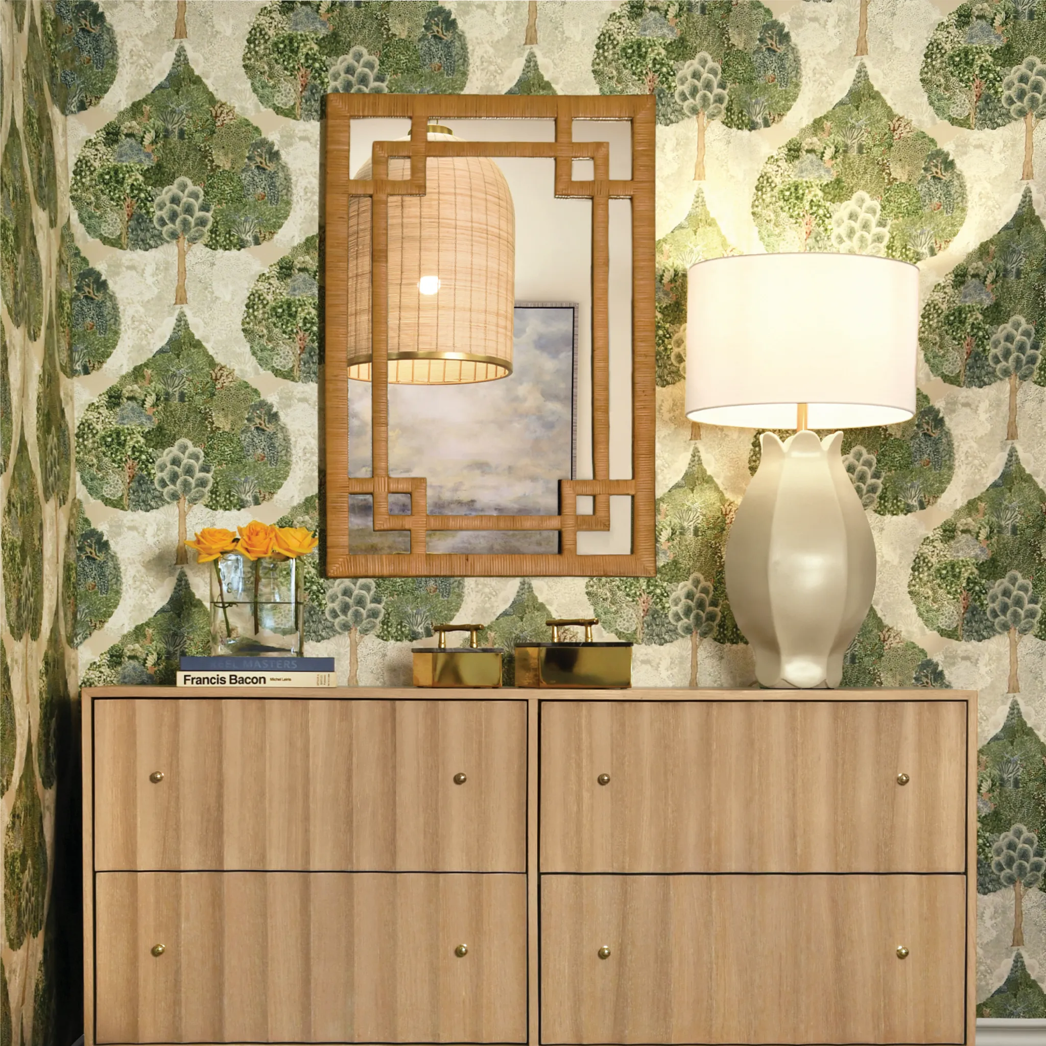 Geneva Greek Key Design Mirror - Available in Two Finishes