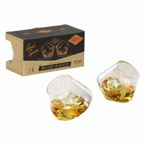Gentlemen's Hardware Rocking Whiskey Glasses Set of 2 Kitchen,modern kitchen essentials