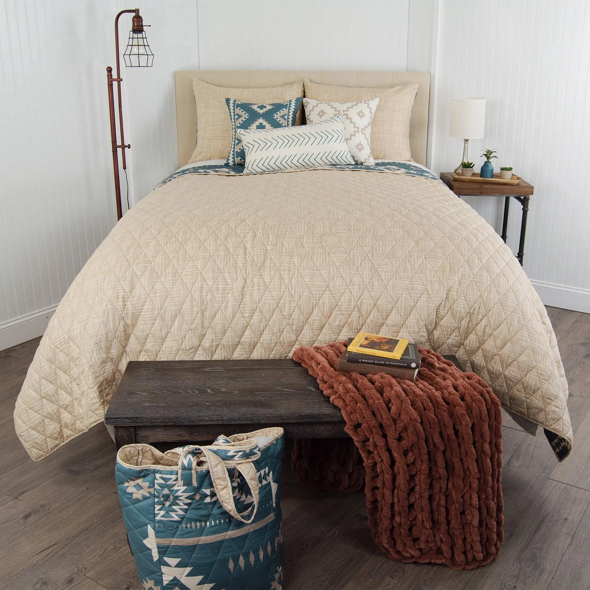 Geo Tan Throw Pillow