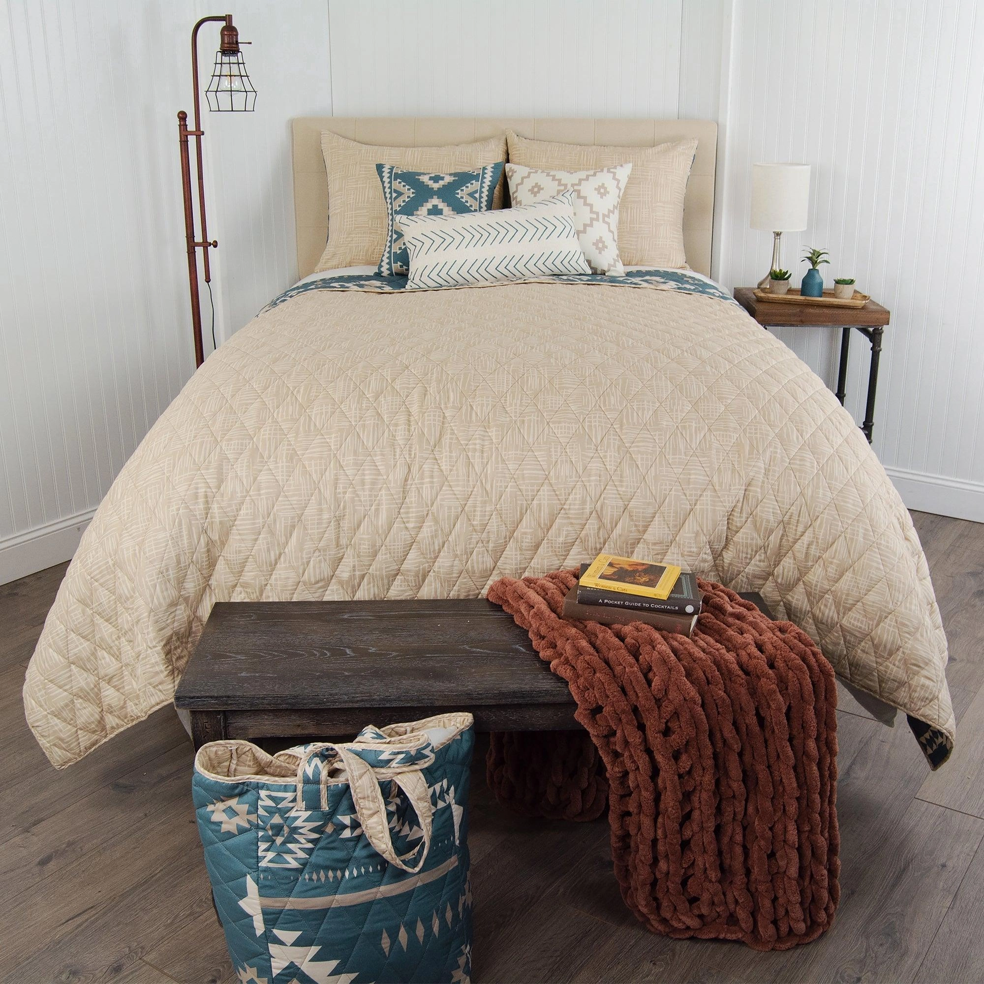 Geo Tan Throw Pillow